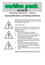 Preview for 8 page of Cushion Pack CP 320 S2i Operating Instructions Manual