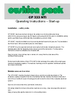 Preview for 7 page of Cushion Pack CP 333 NTi Operating Instructions Manual