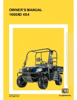 Cushman 1600XD 4X4 Owner'S Manual preview