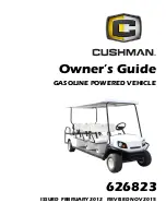 Preview for 1 page of Cushman 626823 Owner'S Manual