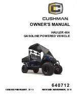 Preview for 1 page of Cushman 640712 Owner'S Manual