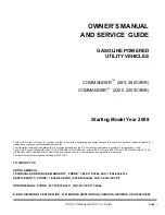 Preview for 3 page of Cushman COMMANDER 2200 Owner'S Manual And Service Manual