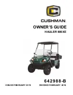 Cushman Hauler 800XE Owner'S Manual preview