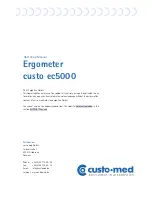 Preview for 3 page of Custo Med Ergometer custo ec5000 Operating Manual