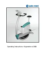 Custo Med Ergometer ec3000 Operating Instructions Manual предпросмотр