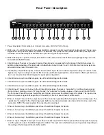 Preview for 4 page of Custom Audio Electronics 2x4 Operating Manual