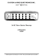 Custom Audio Electronics 3+SE Tube Preamp Operating Manual preview