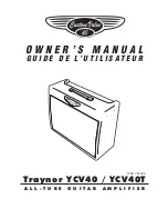 Preview for 1 page of Custom Audio Electronics Traynor YCV40 Owner'S Manual