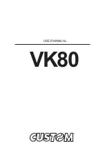 Custom Audio Electronics VK80 User Manual предпросмотр