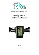 Custom Built eBikes Bafang APT12LCD800S Instruction Manual preview