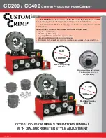 Preview for 1 page of Custom Crimp CC200 Operator'S Manual