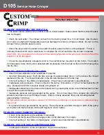 Предварительный просмотр 18 страницы Custom Crimp D105 Series Operator'S Manual