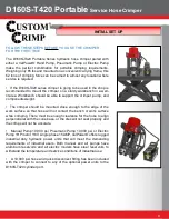 Предварительный просмотр 9 страницы Custom Crimp D160S-T420 Operator'S Manual