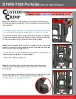 Предварительный просмотр 14 страницы Custom Crimp D160S-T420 Operator'S Manual