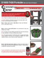 Предварительный просмотр 16 страницы Custom Crimp D160S-T420 Operator'S Manual