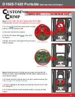 Предварительный просмотр 18 страницы Custom Crimp D160S-T420 Operator'S Manual