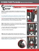 Предварительный просмотр 19 страницы Custom Crimp D160S-T420 Operator'S Manual