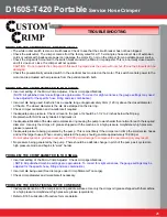 Предварительный просмотр 26 страницы Custom Crimp D160S-T420 Operator'S Manual