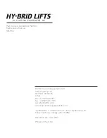 Preview for 19 page of Custom Equipment HY-BRID LIFTS HB-P3.6 Maintenance & Troubleshooting Manual