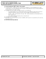 Preview for 3 page of Custom Equipment Hy-Brid Lifts TS100 Calibration Instructions