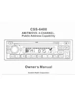 Custom Radio CSS-6400 Owner'S Manual предпросмотр