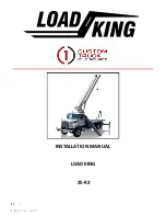 CUSTOM TRUCK LOAD KING 25-92 Installation Manual preview