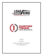 Preview for 25 page of CUSTOM TRUCK LOAD KING SR-4020 Owner'S Manual