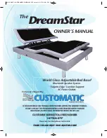 Предварительный просмотр 18 страницы Customatic dreamstar CM-ABDS-A18-WWM-U-S-AC-PLBS-DR-LM Owner'S Manual