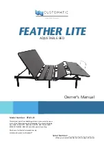 Предварительный просмотр 1 страницы Customatic FEATHER LITE Owner'S Manual