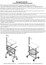 Предварительный просмотр 2 страницы Customer Minded Associates Nesting Work Table Assembly Instructions