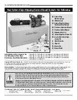 Preview for 2 page of Cutters Edge CE2166RS Operation & Maintenance Manual