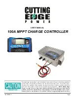 Cutting Edge 100A MPPT User Manual preview