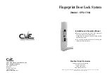 CVE TouchOne CFS-1700 Installation And Operation Manual preview