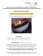 Preview for 1 page of CVO Fire 0558bl5590 Installation Manual & Users Manual