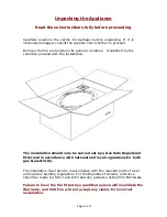 Preview for 4 page of CVO Fire 0558bl5590 Installation Manual & Users Manual