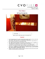 CVO Fire Fire Wave Installation Manual preview