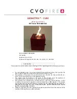 CVO Fire GEOMETRIX - CUBE Installation Manual preview