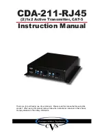 Предварительный просмотр 1 страницы CVS CDA-211-RJ45 Instruction Manual