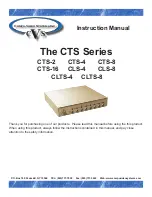 CVS CTS-2 Instruction Manual предпросмотр