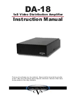 Предварительный просмотр 1 страницы CVS DA-18 Instruction Manual