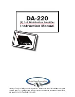 CVS DA-220 Instruction Manual предпросмотр