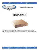 Предварительный просмотр 1 страницы CVS DSP-1200 Instruction Manual