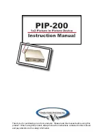 Предварительный просмотр 1 страницы CVS PIP-200 Instruction Manual