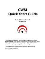 CWSI CP-3000A Quick Start Manual предпросмотр