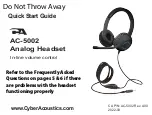 Cyber Acoustics AC-5002 Quick Start Manual предпросмотр