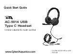 Preview for 1 page of Cyber Acoustics AC-5014 Quick Start Manual