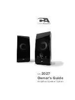 Предварительный просмотр 1 страницы Cyber Acoustics CA-2027 Owner'S Manual