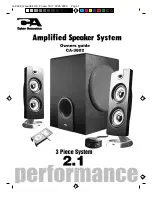 Предварительный просмотр 1 страницы Cyber Acoustics CA-3602 Owner'S Manual