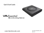 Предварительный просмотр 1 страницы Cyber Acoustics Essential Quick Start Manual