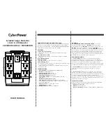 Cyber Power CSP600WSURC2 User Manual preview